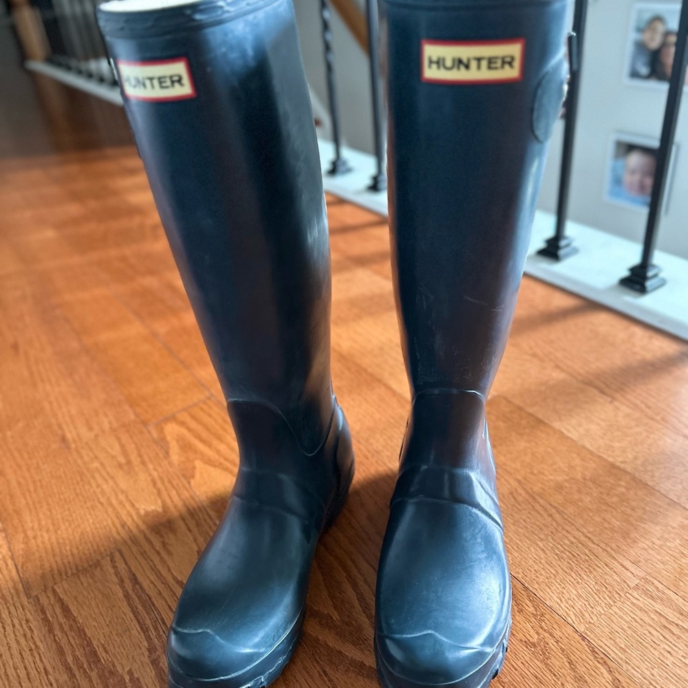 Hunter boots Navy blue tall - Picture 2 of 6